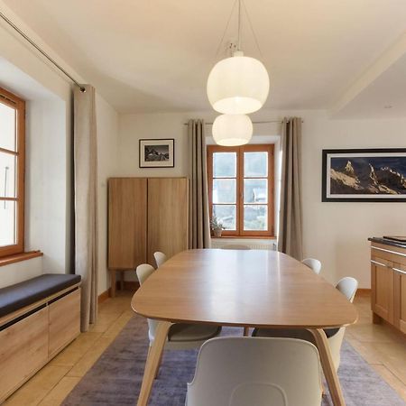 Apartament Les Alpins - Centre De Chamonix - Renove Avec Jardin Et Vue Imprenable Sur Le Montblanc Zewnętrze zdjęcie
