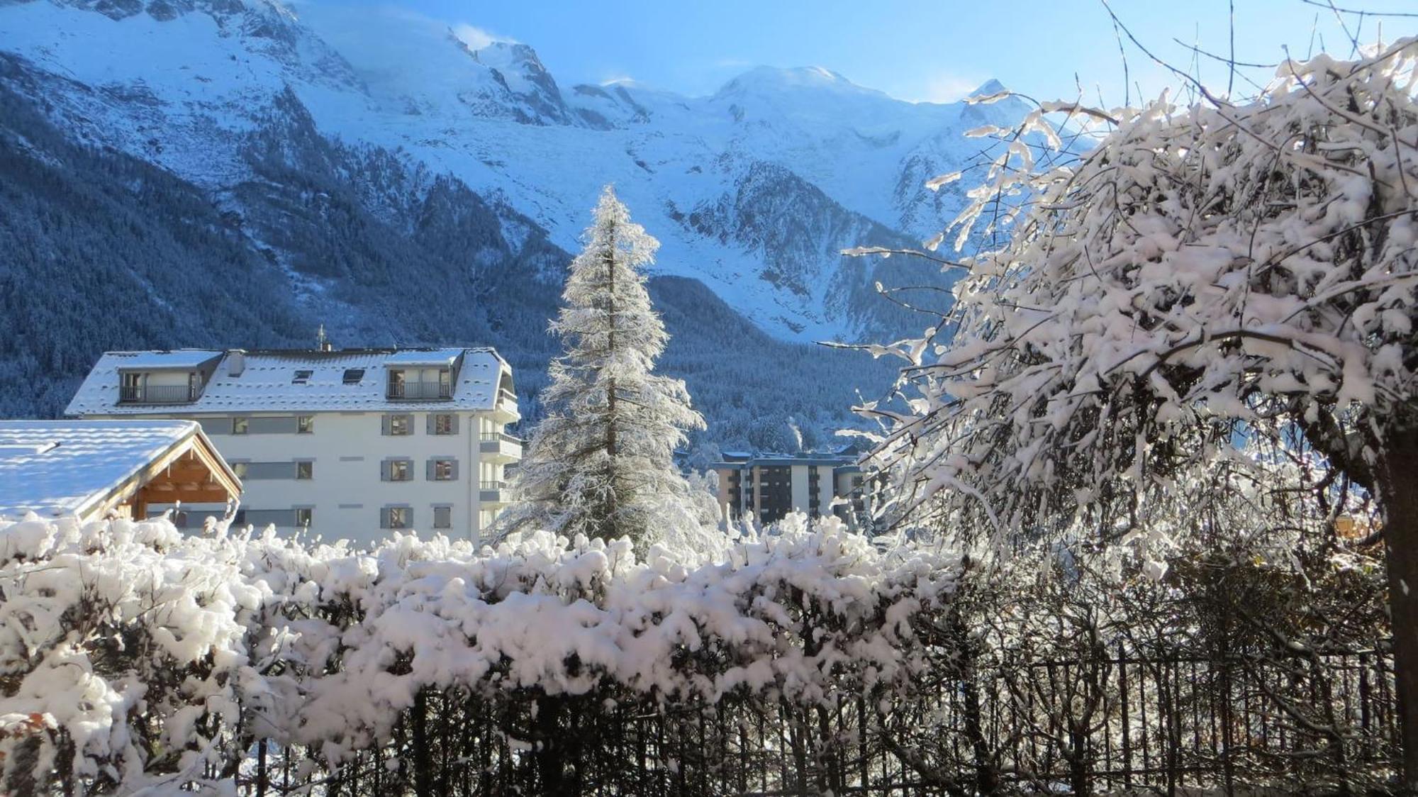 Apartament Les Alpins - Centre De Chamonix - Renove Avec Jardin Et Vue Imprenable Sur Le Montblanc Zewnętrze zdjęcie