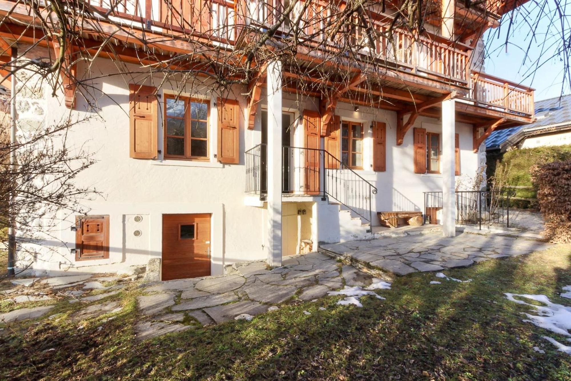Apartament Les Alpins - Centre De Chamonix - Renove Avec Jardin Et Vue Imprenable Sur Le Montblanc Zewnętrze zdjęcie